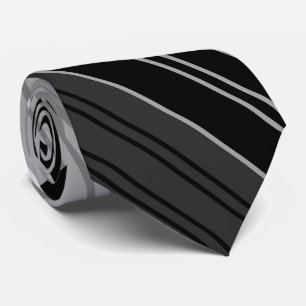 白黒パターストライプのン ネクタイ