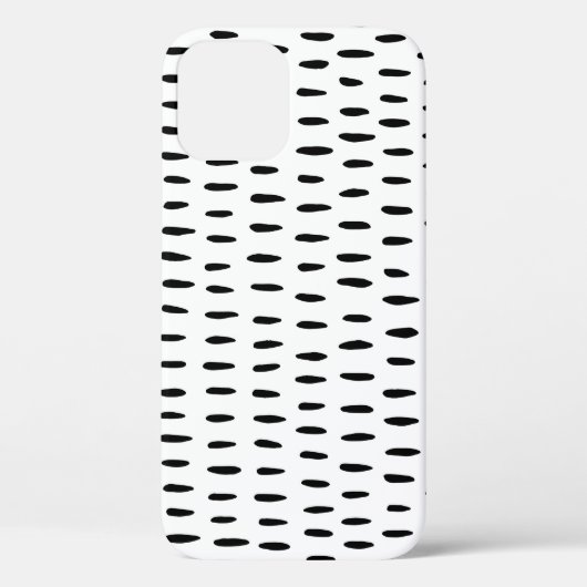 白黒パターストライプのン:手書き Case-Mate iPhoneケース (裏面)