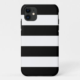 白黒パターストライプのン iPhone 11 ケース
