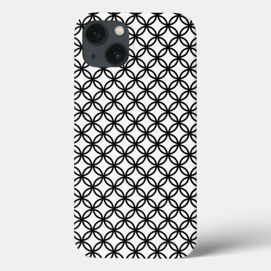 白黒パターファンキーンのアートフォン Case-Mate iPhoneケース (裏面)