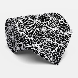 白黒パターモダンンオーガニックタイ ネクタイ