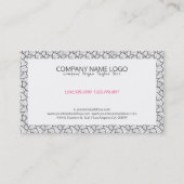 白黒パターモダンン 名刺 (裏面)