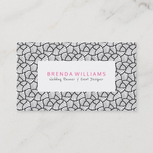 白黒パターモダンン 名刺 (正面)