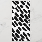 白黒パターンスクリプモダントのメ結婚ニュー メニュー (裏面)