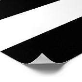 白黒パターンストライプの名前をカスタムする ポスター (角)