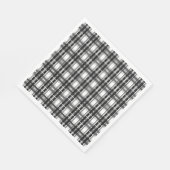 白黒パターンタータンチェックジオメ市松模様にトリ スタンダードランチョンナプキン (角)