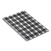 白黒パターンタータンチェックジオメ市松模様にトリ ノートブック (右側)