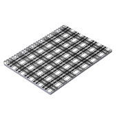 白黒パターンタータンチェックジオメ市松模様にトリ ノートブック (左側)