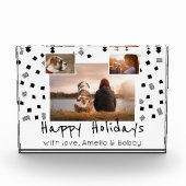 白黒パターンハッピーホリデーカスタム3 フォトブロック (正面)
