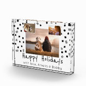 白黒パターンハッピーホリデーカスタム3 フォトブロック (右)