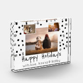 白黒パターンハッピーホリデーカスタム3 フォトブロック (左)