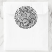 白黒パターンパッチワーク04 ラウンドシール (バッグ)