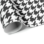 白黒パターン千鳥格子ののラッピング紙 ラッピングペーパー (ロールコーナー)