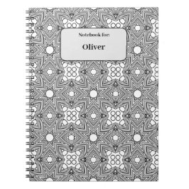 白黒パターン名タグ(&H) ノートブック