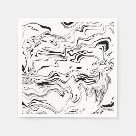 白黒パターン紙ナプキンス スタンダードカクテルナプキン