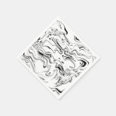 白黒パターン紙ナプキンス スタンダードカクテルナプキン (角)