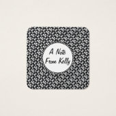 白黒パターン設計のメッセージノート2 (正面)