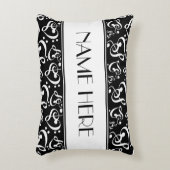 白黒パターン音楽テーマ アクセントクッション (正面(垂直))