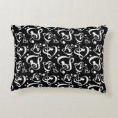 白黒パターン音楽テーマ アクセントクッション (裏面)