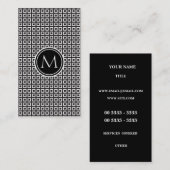 白黒パターン(の模様が)あるなプロフェッショナル 名刺 (正面/裏面)