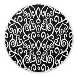 白黒パターン(の模様が)ある セラミックノブ