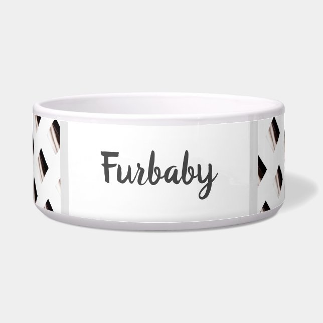 白黒パターン（の模様が）ある ボウル (正面)