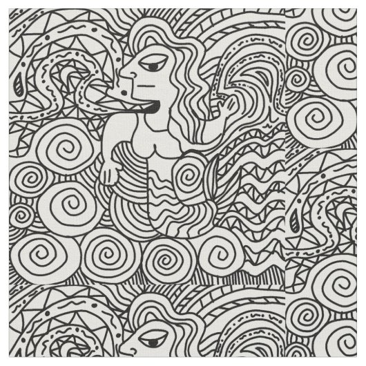 白黒パターン ファブリック (クローズアップ)