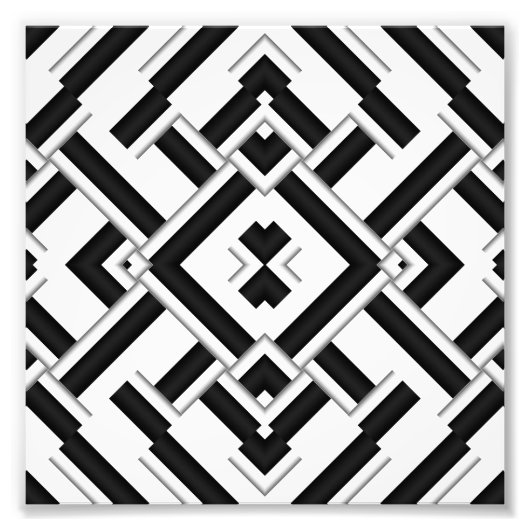 白黒パターン フォトプリント            (正面)
