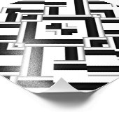 白黒パターン フォトプリント            (角)