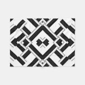 白黒パターン フリースブランケット (正面(横))