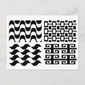 白黒パターン ポストカード (正面)