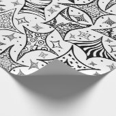 白黒パターン ラッピングペーパー (角)