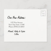 白黒パターン「引っ越しました」のお知らせ 案内ポストカード (裏面)