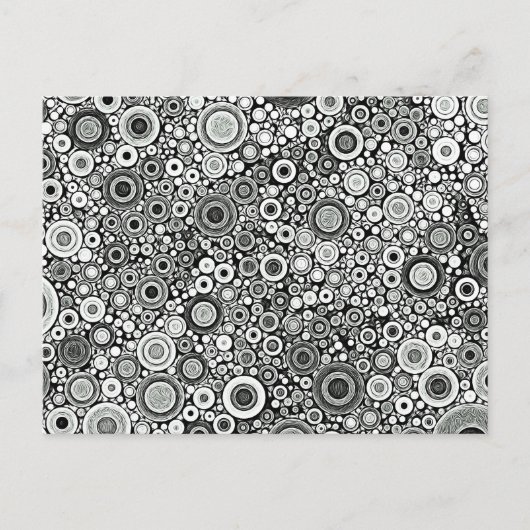 白黒パターン | 新しいアドレスカード 案内ポストカード (正面)