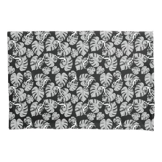 白黒パターン – Geckosと離れGeckos  枕カバー (正面)