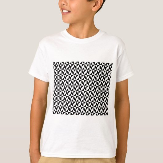 白黒パターン Tシャツ (正面)