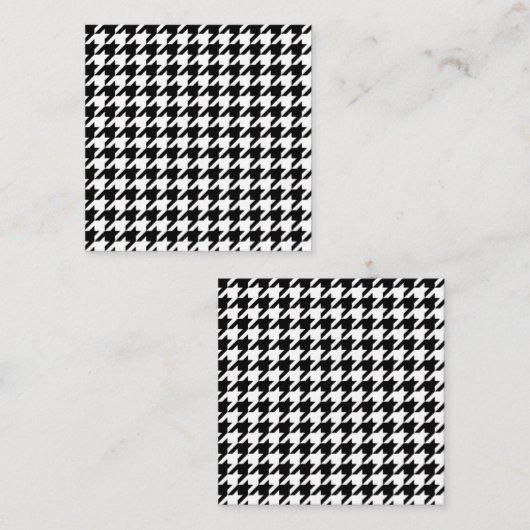 白黒パター千鳥格子のン エンクロージャーカード (正面/裏面)