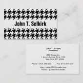 白黒パター千鳥格子のン 名刺 (正面/裏面)