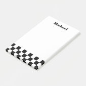 白黒パター市松模様にン名 ポストイット (アングル)
