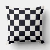 白黒パター市松模様にン クッション (裏面)