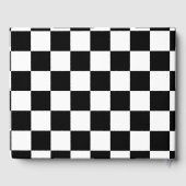 白黒パター市松模様にン ゲストブック (裏面)