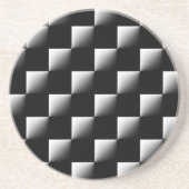 白黒パター市松模様にン コースター (正面)