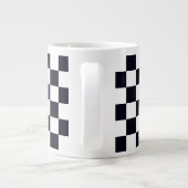 白黒パター市松模様にン ジャンボコーヒーマグカップ (裏面)
