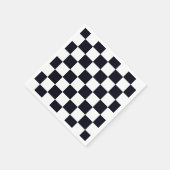 白黒パター市松模様にン スタンダードカクテルナプキン (角)