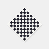 白黒パター市松模様にン スタンダードカクテルナプキン (角)