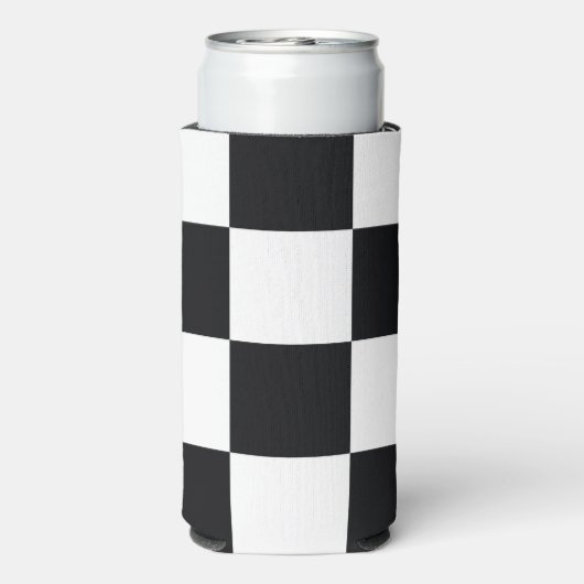 白黒パター市松模様にン スリム缶クーラー (Seltzer裏面)