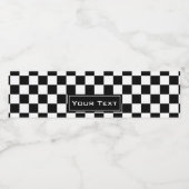 白黒パター市松模様にン ペットボトルラベル (シングルラベル)