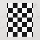 白黒パター市松模様にン ポストカード (正面)