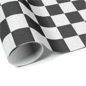 白黒パター市松模様にン ラッピングペーパー (ロールコーナー)