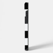 白黒パター市松模様にン iPhoneケース (左側面)